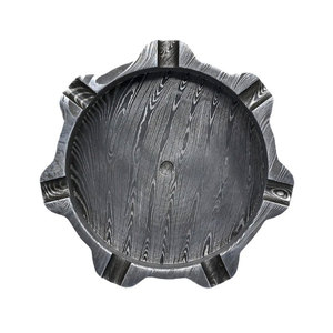 Cendrier moderne en acier de Damas, motif élégant, cendrier en métal durable, accessoire de fumeur pour la décoration de table - Product Image 4