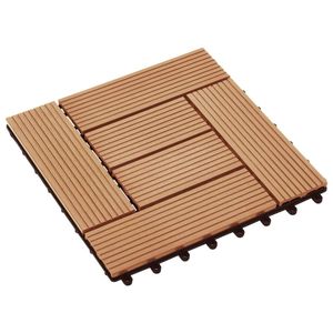 ¡22 piezas 11,8 "x 11,8" 2 Sqm WPC Azulejos de cubierta de teca Pisos coloridos al aire libre y revestimiento de paredes para Patio Jardín Piscina Decking y más! - Product Image 3