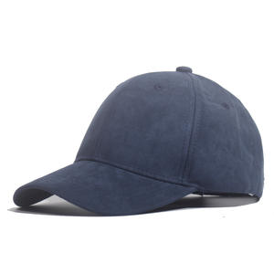 Custom Design Logo Solid Color Suede Baseball <b>Cap</b> for <b>Men</b> Women Basic 4 Panel Metal Buckle Back Closure - Product Image 2
