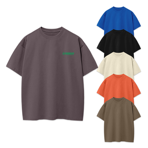 T-shirt homme coupe classique, 100% coton, col rond, manches courtes, impression sérigraphique logo personnalisé, style décontracté et ample. - Product Image 5