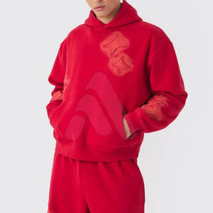 Conjunto Deportivo Informal de Invierno con Capucha y Estampado, Ropa Deportiva Personalizada para Hombre, Chándal Bordado de Dos Piezas para Gimnasio y Running - Product Image 4