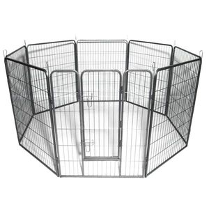 Recinto per Cani in Metallo Resistente da 40 Pollici, Recinzione per Esercizio a 8 Pannelli Hammigrid, Box per Animali Domestici e Cancello in Argento - Product Image 4