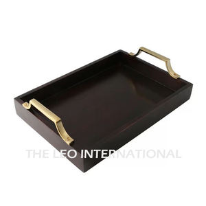 Plateau de service en aluminium fini argenté au design classique et créatif pour la décoration de table de mariage, durable et à prix raisonnable - Product Image 3