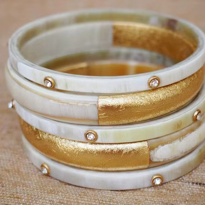 Nouveau bracelet en corne de buffle de qualité supérieure, bracelet manchette en agate et corne de buffle pour femme, offre spéciale - Product Image 1