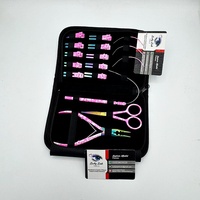 Kit d'outils professionnels de haute qualité pour extensions de cheveux, perles et clips arc-en-ciel roses, boucles en acier inoxydable, kit d'extensions de cheveux