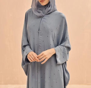 Best Selling Kaftan Abaya Handmade Turkish Floor Length Long Sleeve Soft Breathable Fabric Loose Fit Casual Evening Party Flared - Product Image 2