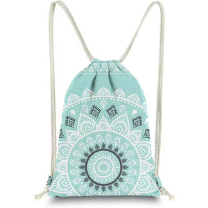 Packaging Draw String Bag Polyester Sublimation <b>Drawstring</b> <b>Backpack</b> Custom Printed Logo <b>Drawstring</b> Bag - Product Image 1