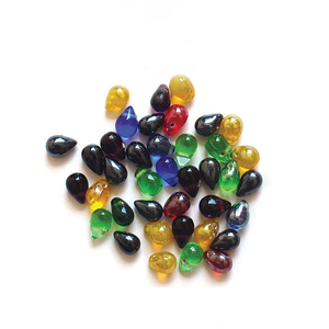 Precio al por Mayor, Cuentas de Vidrio Transparentes y Opacas en Forma de Lágrima de la Mejor Calidad, Mezcla de Cuentas de Vidrio, Precio de Fábrica del Fabricante Indio - Product Image 1