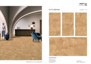 Carrelage en porcelaine mate de luxe 600x1200, grand format, surface premium, pour murs et sols, design moderne intérieur et extérieur, collection - Product Image 5
