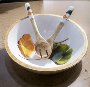 Bols en bois de manguier naturel Bols de service décoratifs en bois de qualité alimentaire avec impression incrustée pour les collations et les fruits secs - Product Image 3