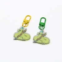 Porte-clés en acrylique transparent double face à prix abordable, impression haute définition, thème anime