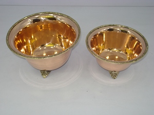 Ensemble de 2 bols en cuivre massif - Product Image 1