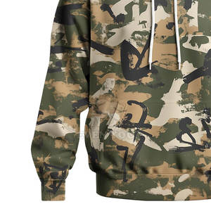 Sudadera con Capucha Estampada Camuflaje Selva Hecha en Pakistán, Estilo Urbano Casual, Algodón Suave para Uso Diario - Product Image 6