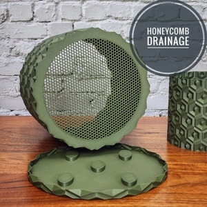 Maceta de metal con diseño de acabado dorado de alta calidad, perfecta para decoración de interiores del hogar y como adorno para mesa auxiliar de dormitorio. - Product Image 4