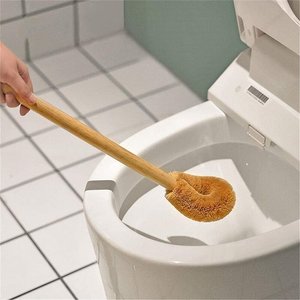 Ensemble de brosses de toilette en fibre de coco à long manche, brosses en fibres naturelles, produit de nettoyage pour salle de bain - Product Image 4