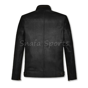 Wholesale Leather Zipper Jacket For Men OEM Customized a New Stand-up Collar Jacket for Men's In Wholesale Price - Product Image 2