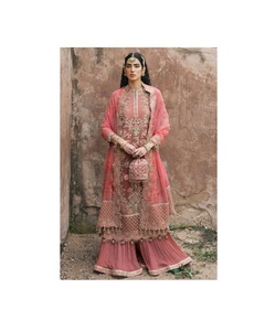 Trajes bordados Zari para mujer, Colección Formal de 3 piezas cosida, últimas mujeres, trajes Punjabi indios de Pakistán, ropa de diseñador - Product Image 5