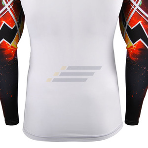 บริการ OEM เสื้อรัดรูปผู้ชายแบบเรียบ ขายดีที่สุด เสื้อรัดรูปผู้ชายแบบสั่งทำพิเศษ เสื้อรัดรูปแขนยาวแบบซับลิเมชั่น - Product Image 6