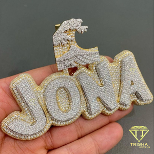 Elegante Collar con Nombre Personalizado con Detalles de Diamantes Cultivados en Laboratorio y Diseño de Hoja de Arce para Joyería de Moda de Lujo - Product Image 3