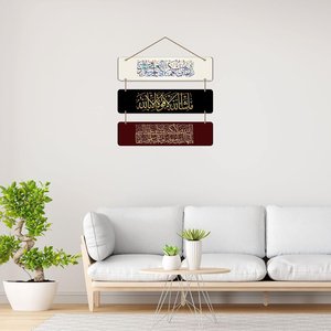 Décoration murale en bois avec calligraphie arabe, art décoratif pour salon, décoration islamique pour la maison - Product Image 3
