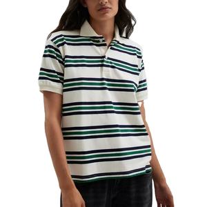 Nueva Camiseta de Punto de Manga Corta con Cuello Polo, Estilo Vintage, Casual y Sencilla para Mujer, de Verano, de Proveedor BD - Product Image 1