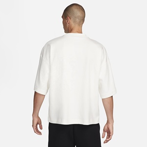T-shirt Homme Oversize Blanc Col Rond Manches Courtes Design Tendance Couleur Unie Décontracté 100% Coton Jersey Tricoté - Product Image 2