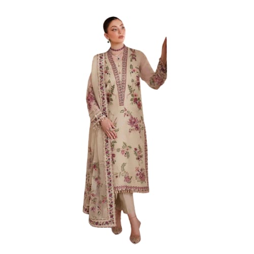 womens beige shirt dress Buy Pakistani Style Beige Pink Suit main image 0