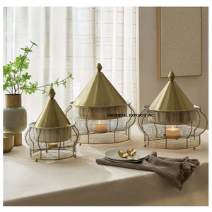 Set Of Three Metal Food Warmer Hotel And Restaurant Ware Casserole Round Shape <b>Dinnerware</b> Luxury metal Hotpot - Product Image 1