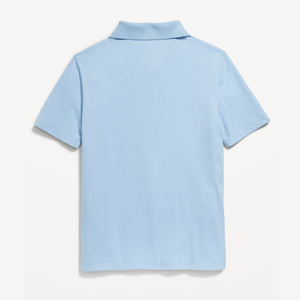 เสื้อโปโลผ้าฝ้ายสีฟ้าอ่อน ชุดนักเรียนสำหรับเด็ก  แบบ unisex  ยี่ห้อ - Product Image 3