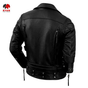 Veste en cuir sur mesure Ryan Pro Gear pour hommes avec logo personnalisé, design ODM, coupe classique - Product Image 4