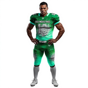 Camisetas de Fútbol Americano Personalizadas Premium, Tallas Grandes, Unisex, Mezcla de Spandex/Algodón, Manga Corta, Secado Rápido, Transpirables, para Verano - Product Image 3