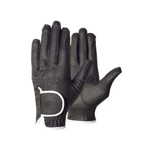 Gants d'équitation en cuir synthétique à quatre directions d'élasticité avec paume en silicone imprimée, personnalisables avec logo - Product Image 1
