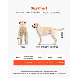 Lightweight 2-Wheel Manual <b>Dog</b> <b>Wheelchair</b> Adjustable Height Width and Length Cart with Shock Abs <b>for</b> Back Legs - Product Image 3