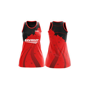 Camiseta de Entrenamiento de Netball Transpirable |   Uniforme de Netball Sublimado con Logotipo, Nombre y Número del Equipo |   Poliéster Transpirable - Product Image 2