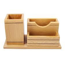 Support à stylos en bois pour bureau, organiseur de bureau artisanal pour stylos, crayons et fournitures de papeterie - Product Image 4