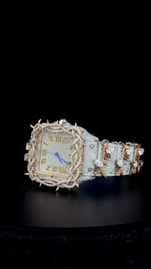 Montre Homme Carrée en Acier Inoxydable avec Diamants Moissanite VVS Glacés, Mouvement Mécanique 20mm, Verre Saphir, Design Hip Hop - Product Image 4