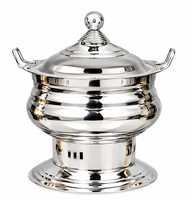 Couvercle de chafing dish classique en acier inoxydable plaqué argent avec revêtement multicouche, chauffe-plats de buffet, cocotte de traiteur, diamètre 33 cm