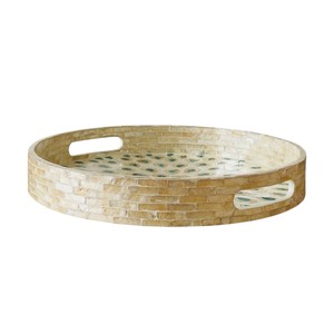 Bandeja de Servir de Lujo con Incrustaciones de Madreperla Hecha a Mano, Bandeja Decorativa para el Hogar, Hotel, Restaurante, para Servir y como Regalo - Product Image 2