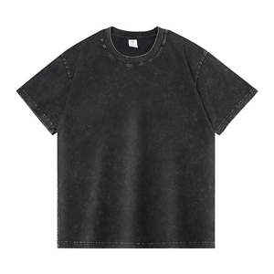 T-shirt unisexe en coton 100% à séchage rapide, teint en pièce, coupe ample et oversize, délavé à l'acide, style décontracté, avec épaules tombantes, grandes tailles - Product Image 4
