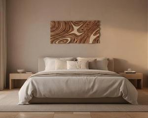 Accesorio de pared, elegante decoración de pared de madera, objeto decorativo de diseño, arte mural para sala de estar, decoración de pared de madera para entrada, estilo de lujo - Product Image 2