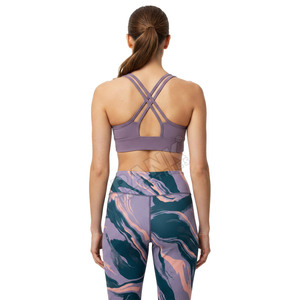 Conjunto de yoga para mujer, ropa deportiva de alto rendimiento, transpirable, traje de entrenamiento con pantalones de yoga y sujetador deportivo para mujer - Product Image 6