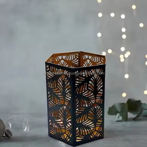 Metal Black Hexagon Tealight <b>Candle</b> <b>Holder</b> Eco-Friendly Handmade Customizable Home & Outdoor Decor Christmas Easter - Product Image 1