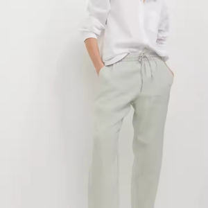Pantalon large décontracté pour homme, taille mi-haute, en coton blanc de haute qualité, avec poches, design personnalisé, style streetwear - Product Image 3
