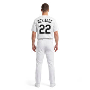 Custom Sublimated White Baseball Uniform Set 100% Polyester Moisture-wicking Button Team Jersey <b>Pants</b> Men's Teamwear Sports - Product Image 2