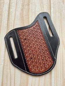 Couverture de couteau en cuir usiné à la main de nouvelle conception extérieure pour couteau pliant Offre Spéciale couverture de couteau élégante - Product Image 2