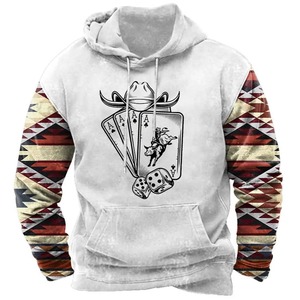 Nouveau Sweat à Capuche Homme en Polyester et Coton Tissé, Imprimé Dessin Animé, Coupe Oversize, Style Vintage, Respirant - Product Image 2