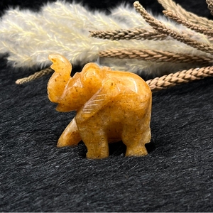 Figura de Elefante de Aventurina Amarilla Tallada a Mano, Piedra Preciosa Natural, Decoración Feng Shui para el Éxito y la Confianza, Venta al Por Mayor - Product Image 5