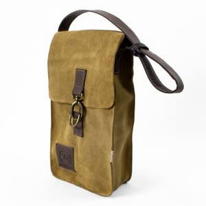 Porta Botellas de Vino de Cuero Genuino con Impresión Personalizada, Venta al Por Mayor, Bolsa de Cuero de Lujo para una Sola Botella, para Viaje, LEB-0064 - Product Image 1