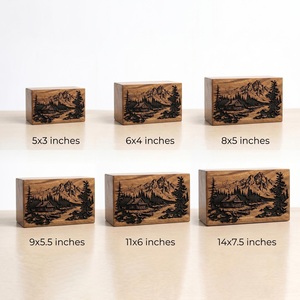Personalized Wooden Mountain Cabin Pet & Baby Urn Engraved <b>Memorial</b> Ash <b>Box</b> Rustic Nature Keepsake Custom Cremation - Product Image 2