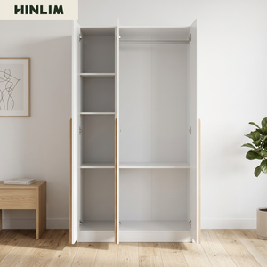 Armario Moderno con 5 Estantes, Puerta de Panel Plano, Mueble de Dormitorio Independiente, Diseño Minimalista, Mueble Blanco para Casa de Alquiler - Product Image 5